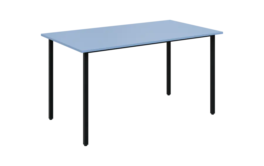 JSB 140N Jídelní stůl 1394 x 800 mm, deska blankyt / podnož černá